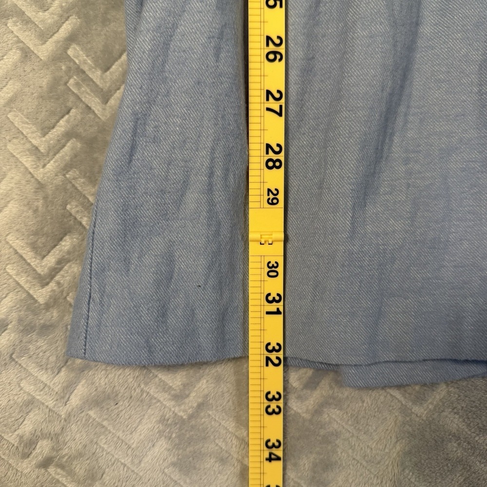 BCBG Maxazria Women's Size Small Flutter Sleeve V-Neck Blue Shorts Romper - Picture 6 of 8
